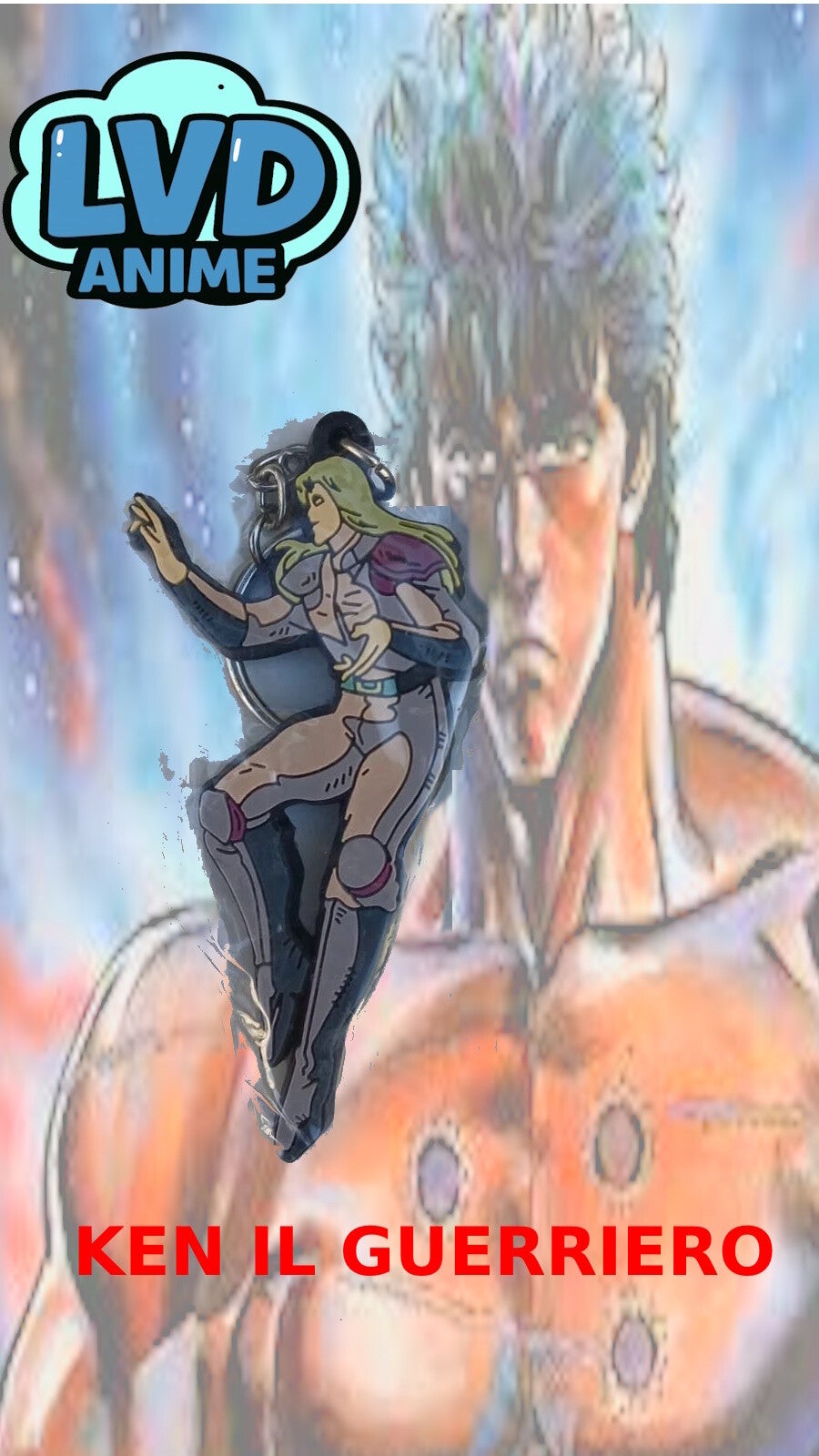 Portachiave PIATTO DI GOMMA HOKUTO NO KEN