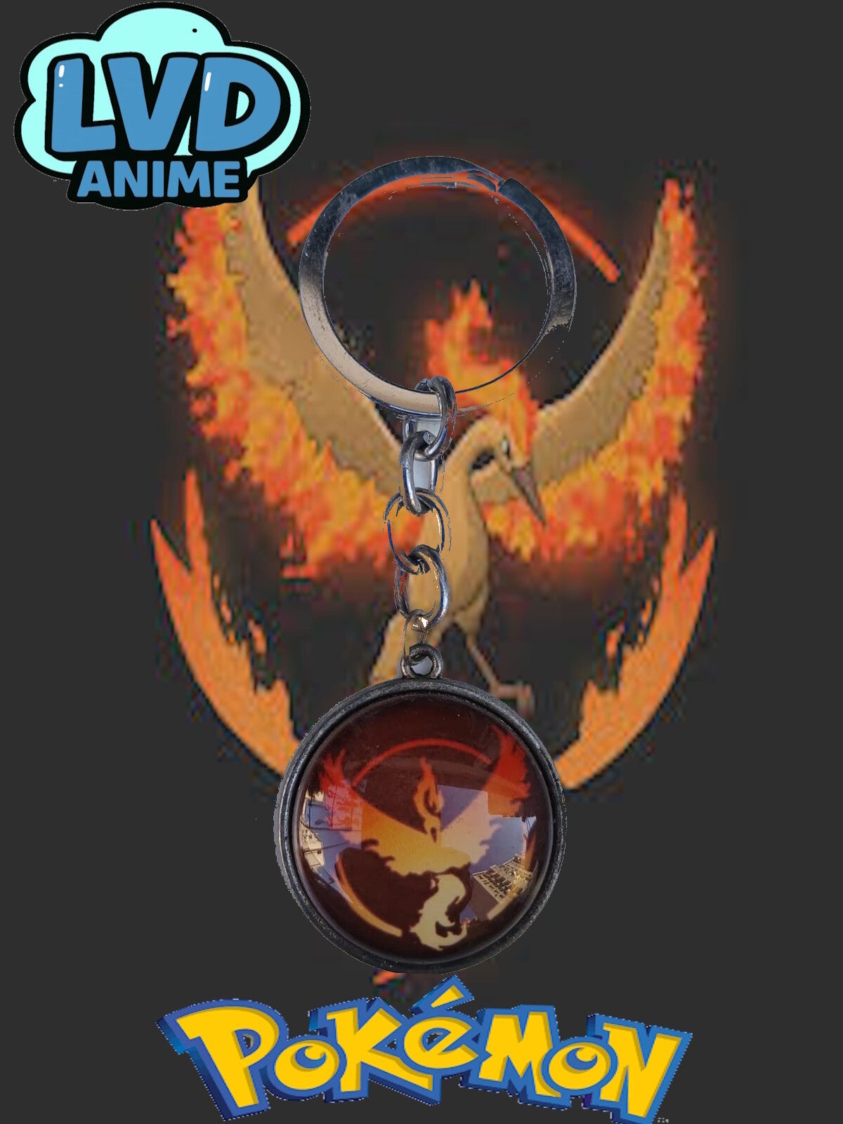 Portachiave METALLO POKEMON MOLTRES