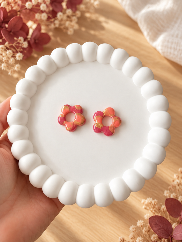 Rose poudré & doré.