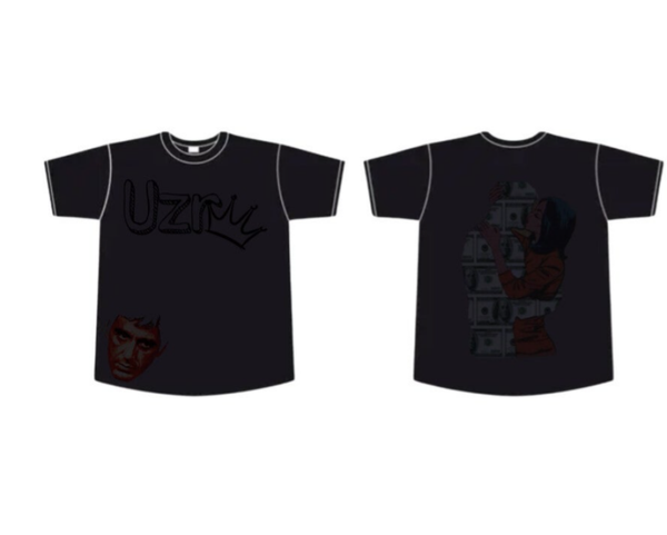 black shirt with tony montana