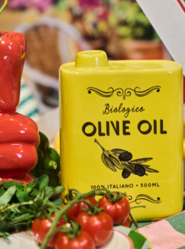 Faux flacon d'huile d'olive - Italiana Yellow Olive Oil Vase