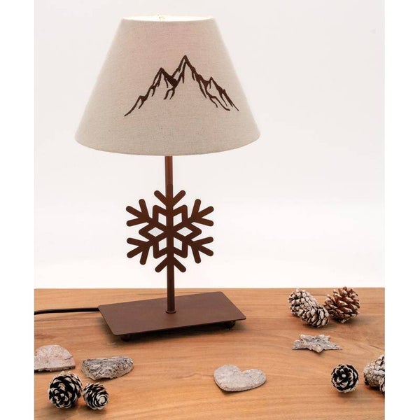 Lampe de chevet flocon fer forgé