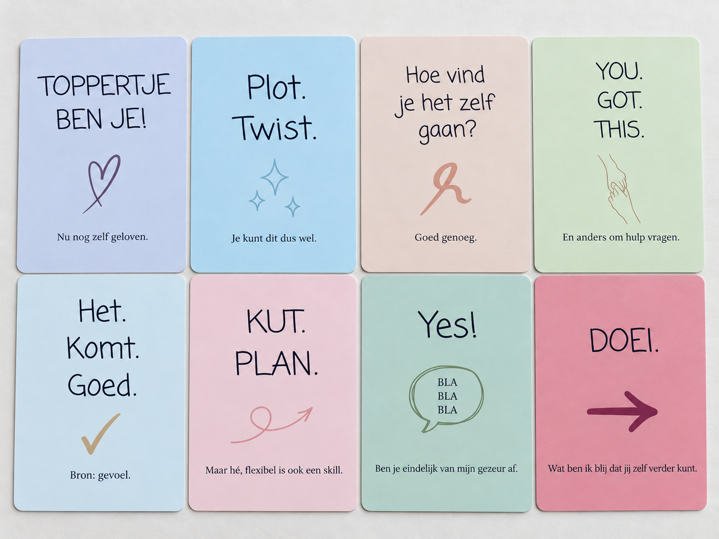 HUMOR | Set van 8 wenskaarten