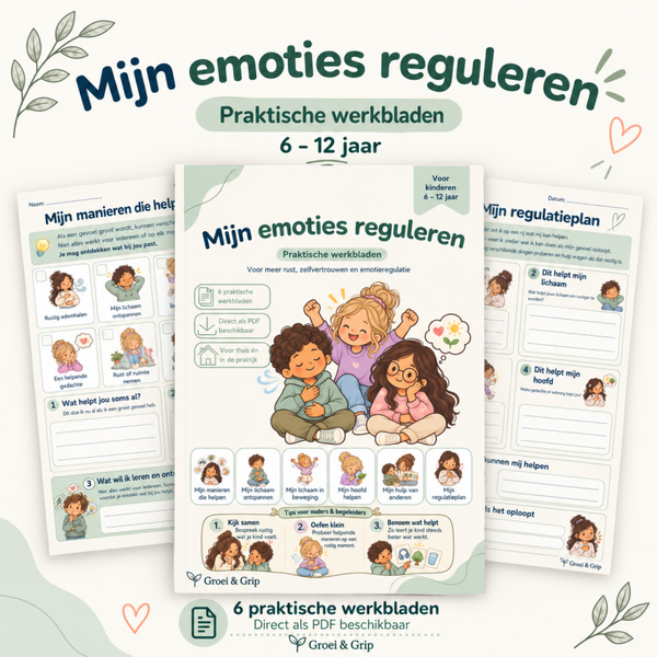 Mijn emoties reguleren | Werkbladen emotieregulatie voor kinderen 6-12 jaar