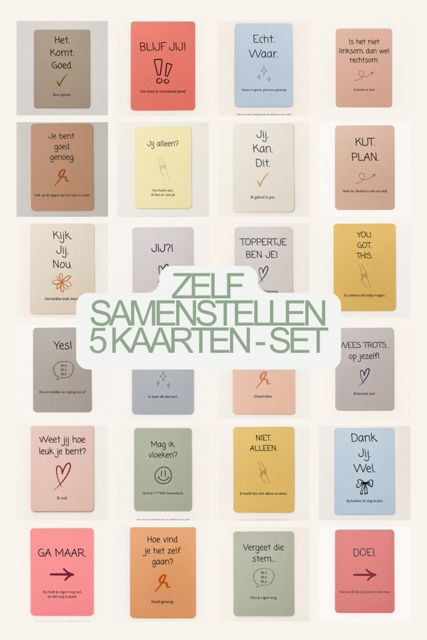 Zelf kiezen | Set van 5 wenskaarten