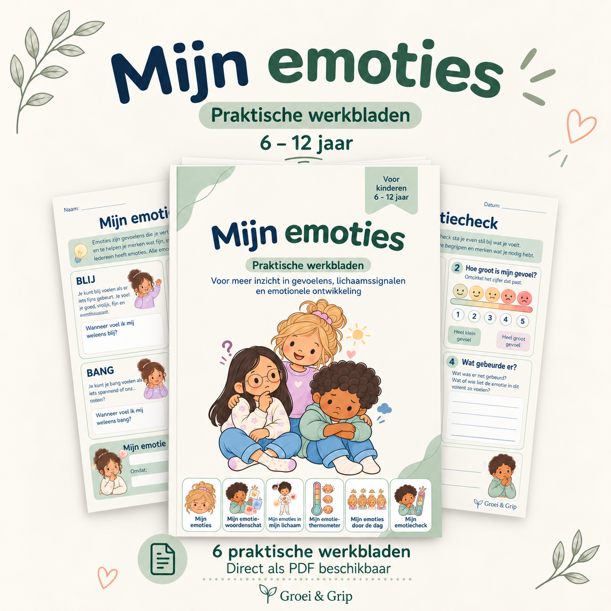 Mijn emoties | Werkbladen emoties voor kinderen 6-12 jaar