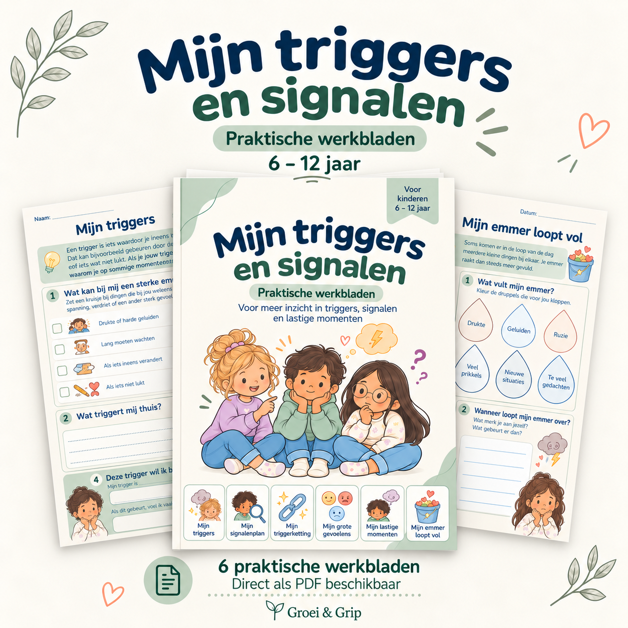 Mijn triggers en signalen | Werkbladen emotieregulatie voor kinderen 6-12 jaar