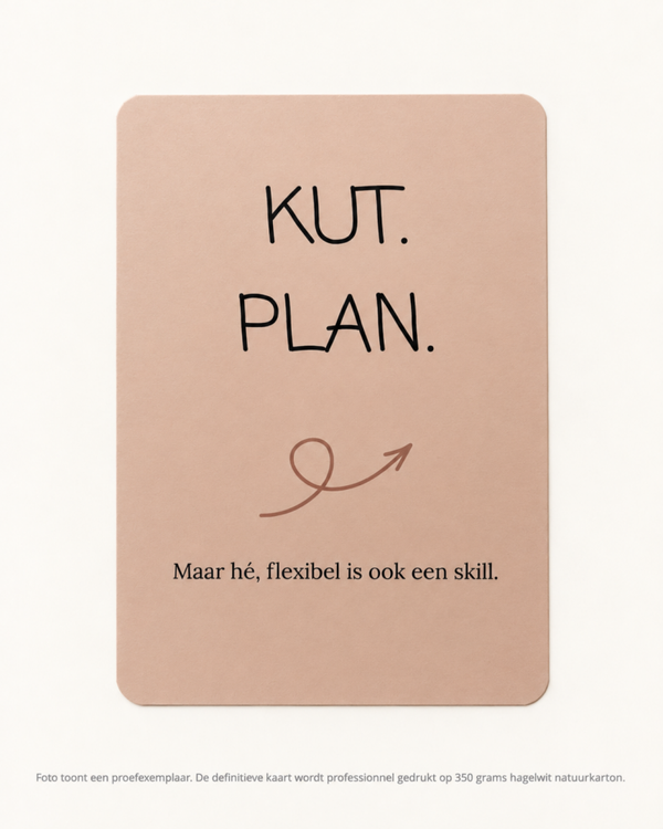 KUT. PLAN. | Wenskaart | HUMOR