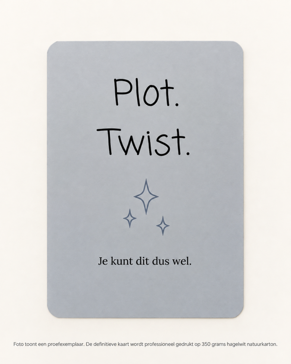 Plot. Twist. | Wenskaart | HUMOR