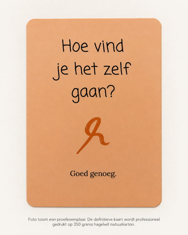Hoe vind je het zelf gaan? | Wenskaart | HUMOR