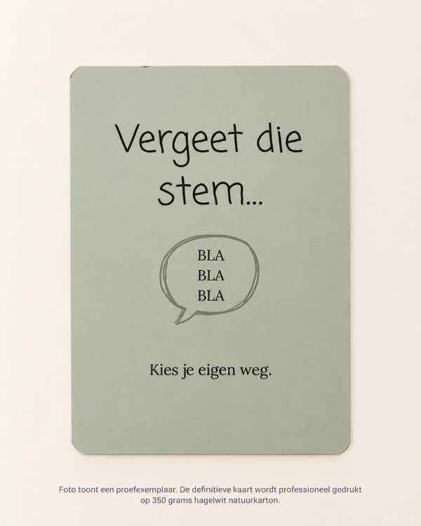 Vergeet die stem… | Wenskaart | SERIEUS