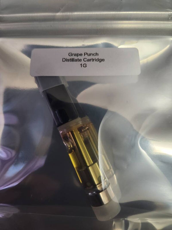 1G Distillate Cartridge – Grape Punch (Indica)
