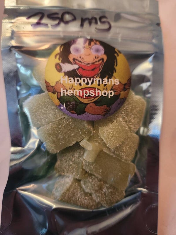 Spearmint gummy bears 250 mg.