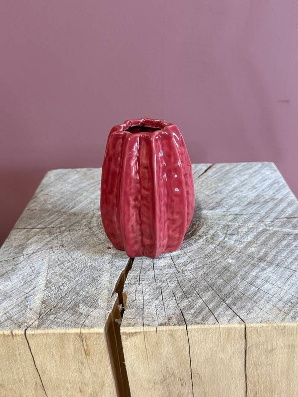 Keramieken Vaasje – 8,5 x 11 cm | In het roze, groen en rood