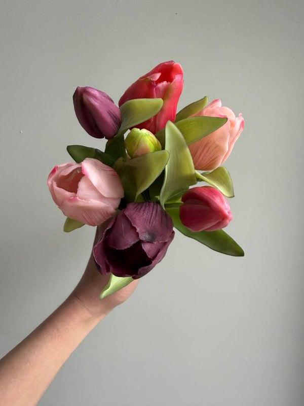 🌷Zijdentulpen kort 31 cm en in diverse kleuren