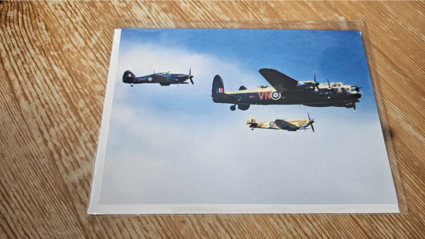 Lancaster Spitfire and Hurricane blank card