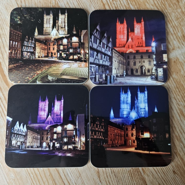 Lincoln Cathedral set of 4 Coasters