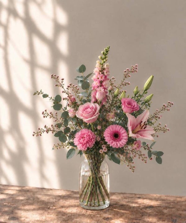 Gemengd boeket roze
