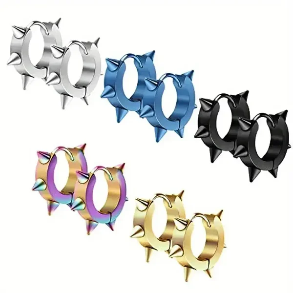 Edelstahl Creolen Spikes