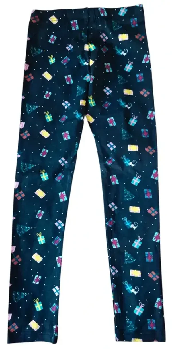 schwarze Weihnachts Leggings