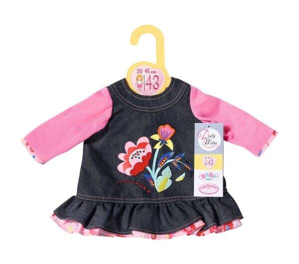 Dolly Moda Puppen Jeans Kleid Blumen 43