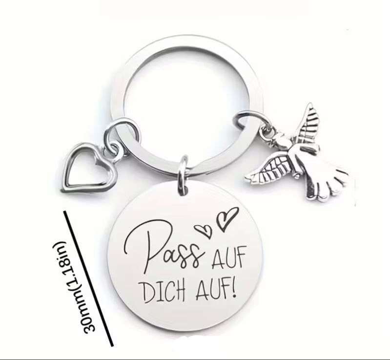 Schlüsselanhänger Schutzengel Pass auf dich auf