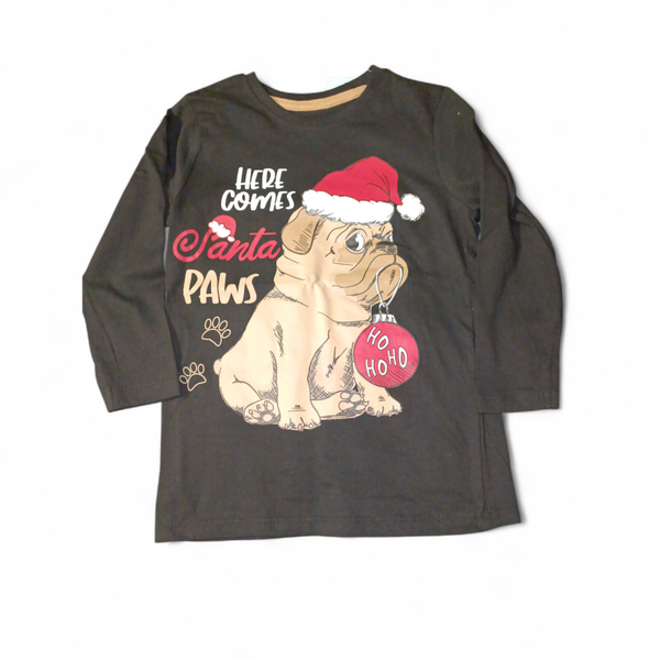 Sweatshirt Here comes Santa Paws