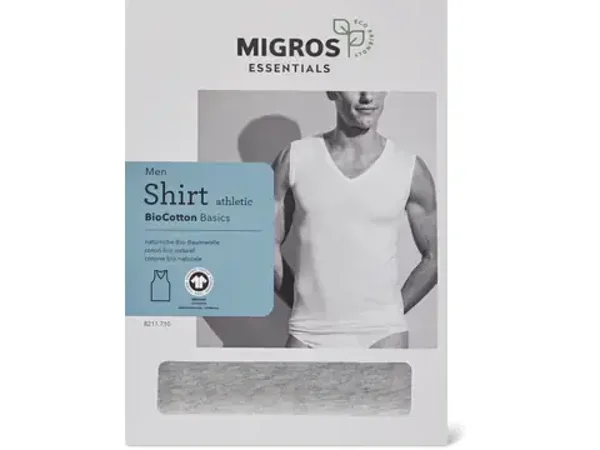 Migros Essentials Herren Shirt Biobaumwolle Basics