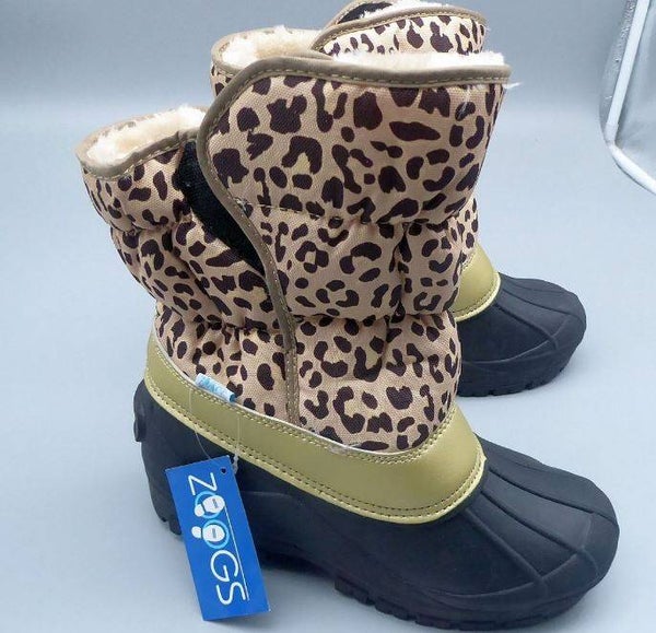 Mädchen Moonboots Leoparden-Muster