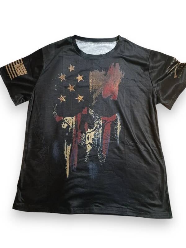 Herren T-Shirt American Skull