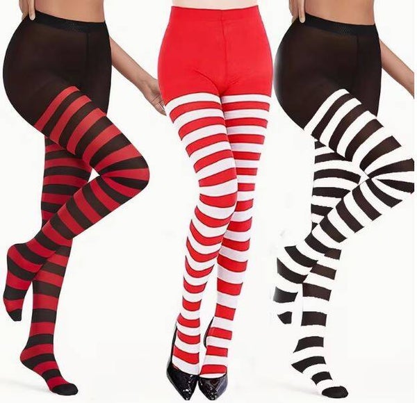 gestreifte Strumpfhose