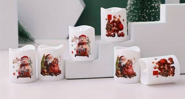 6er Weihnachts LED-Kerzen