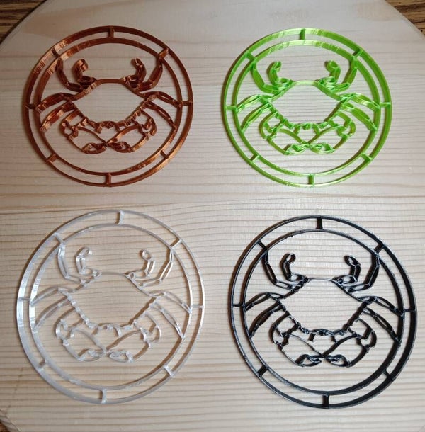 Coaster Resin Frame - Crab (Set of 4 for one price!)