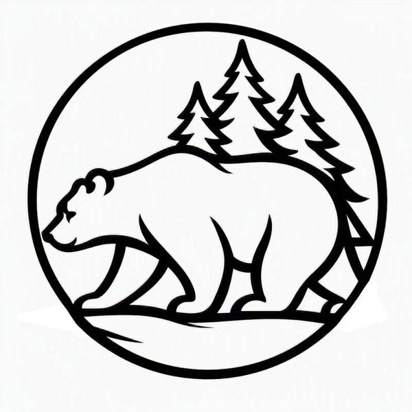 Sun Catcher Resin Frame - Bear in the Snow - Exclusive Design (Stacy Davis)