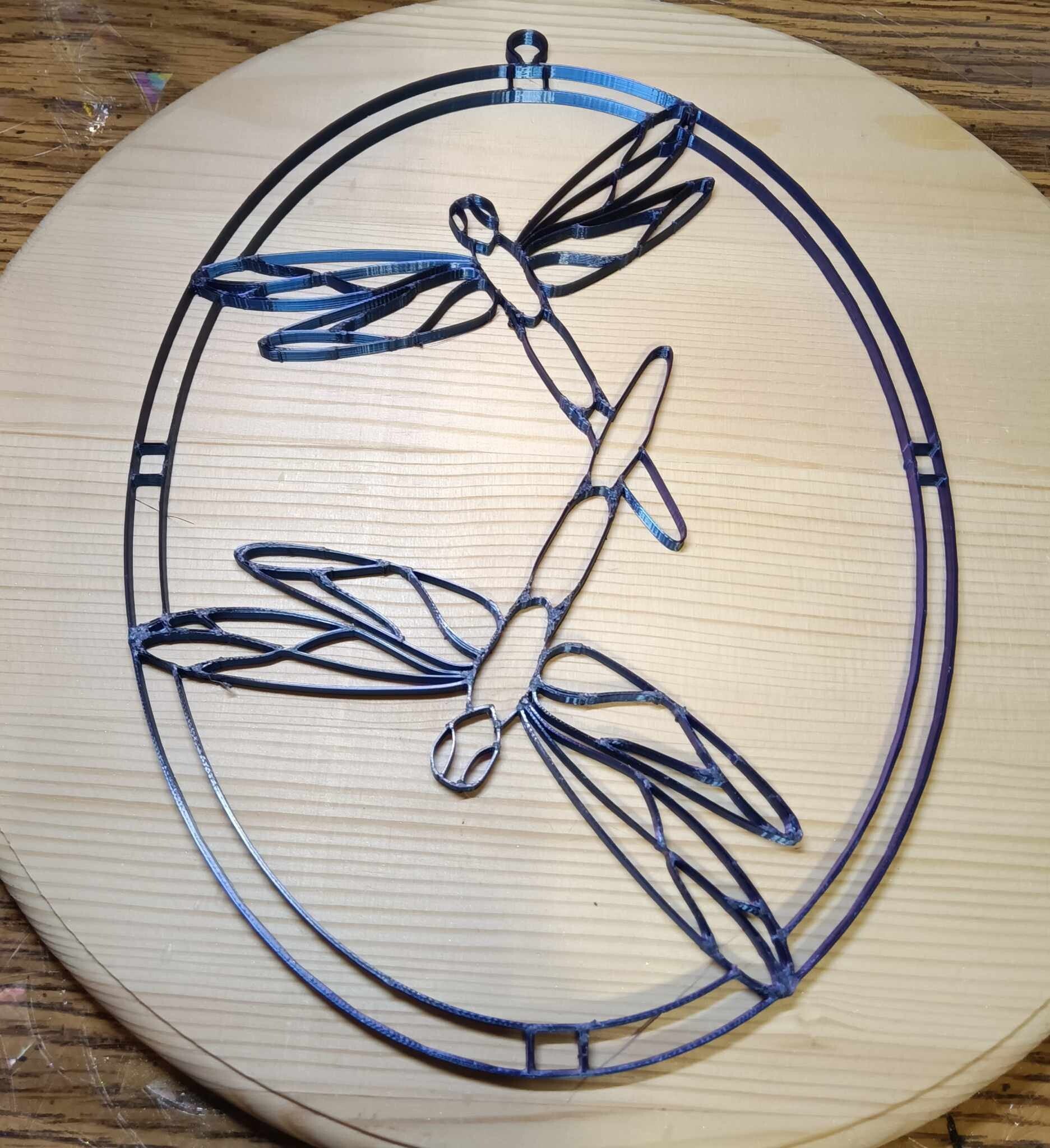 Sun Catcher Resin Frame - Dragon Flies