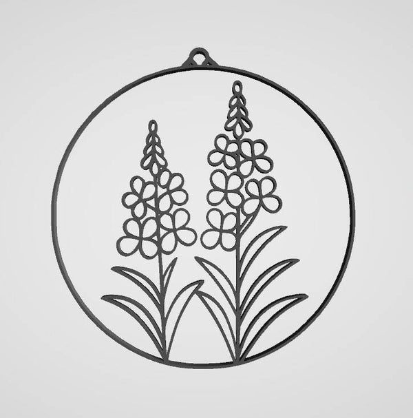 Sun Catcher Resin Frame - Fireweed - Exclusive Design (Stacy Davis)