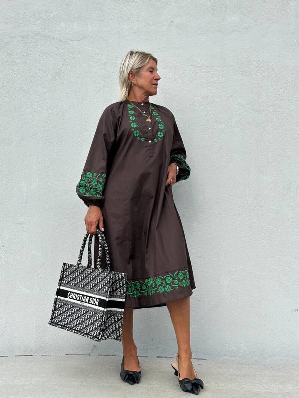 Gaspar Moon Dress Brun
