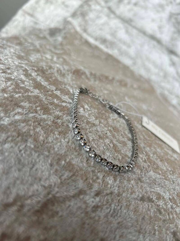 Strass armbånd i sølv