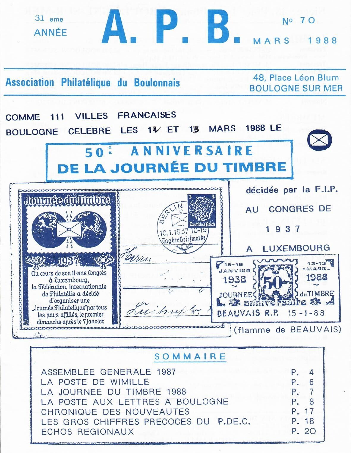 N° 70 bulletin APB