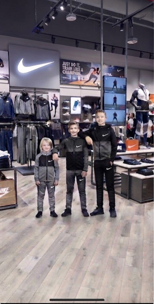 nike 2 kleuren kinderen trainingspak
