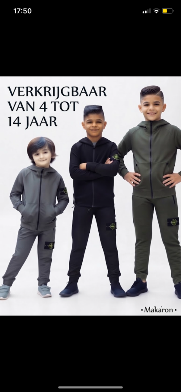 stone island  kinderen trainingspak