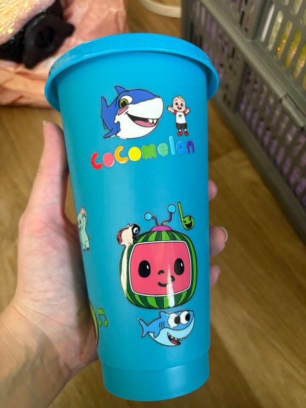 Blue Single-Walled Tumbler – Cocomelon Design