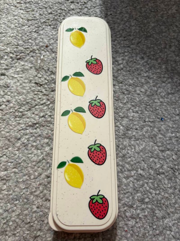 Reusable Portable Cutlery Set – Strawberry & Lemon Design