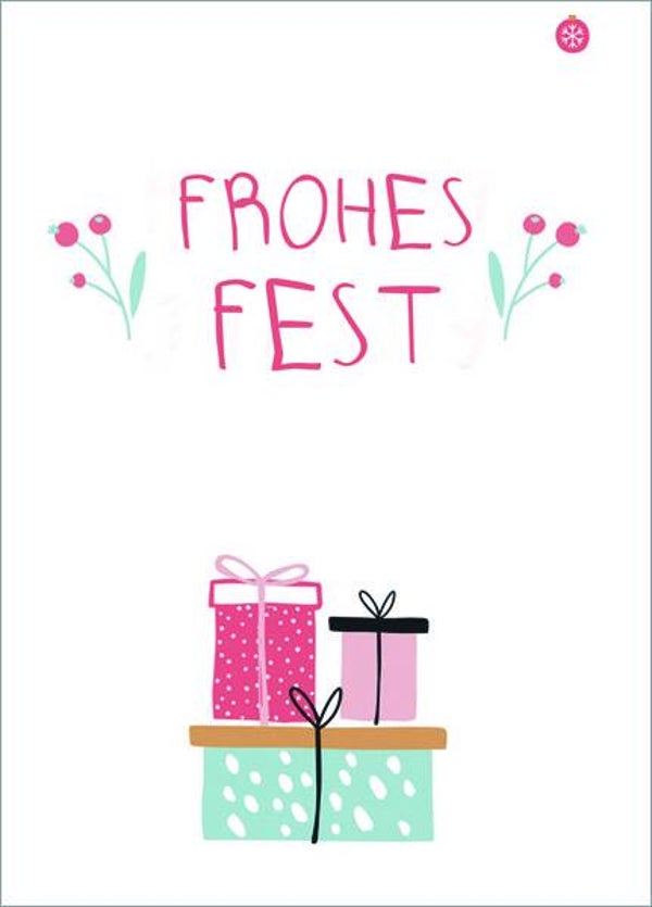 Postkarte FROHES FEST