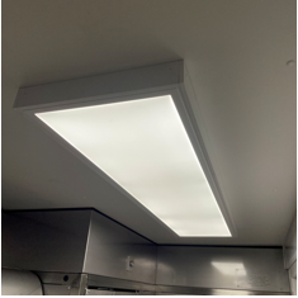 LED ceiling light assembly, 45W, 300x1200mm + frame