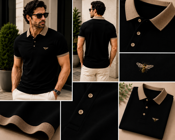 The Royal Bee Midnight Onyx Polo