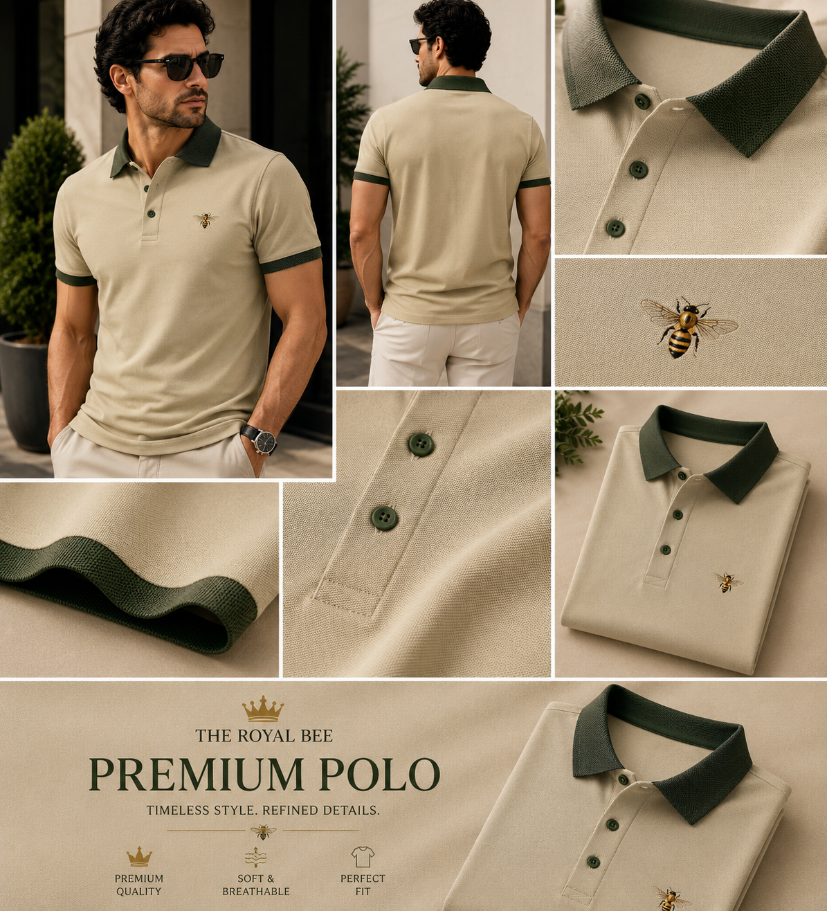 Olive Khaki Polo ⭐⭐⭐⭐