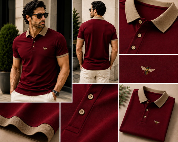 The Royal Bee Crimson Polo