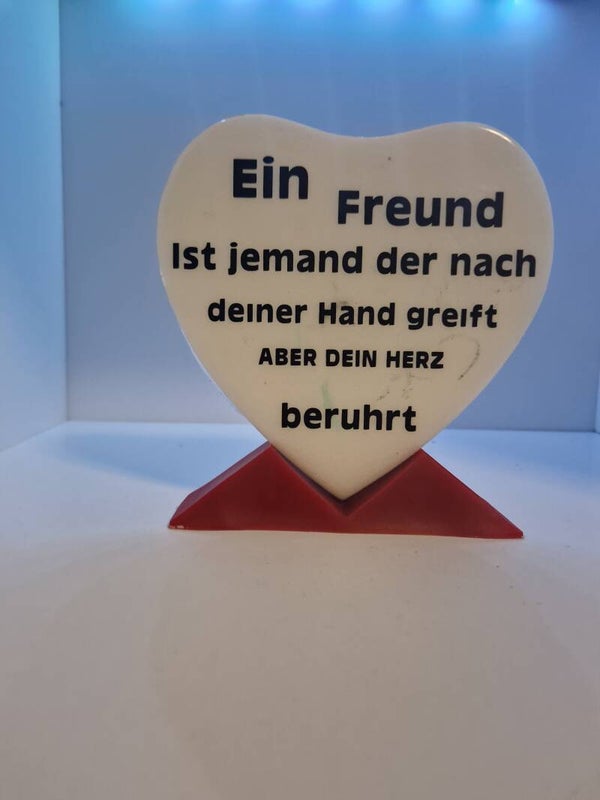 Herz Aufsteller Freundschaft Variante 1 Transparent