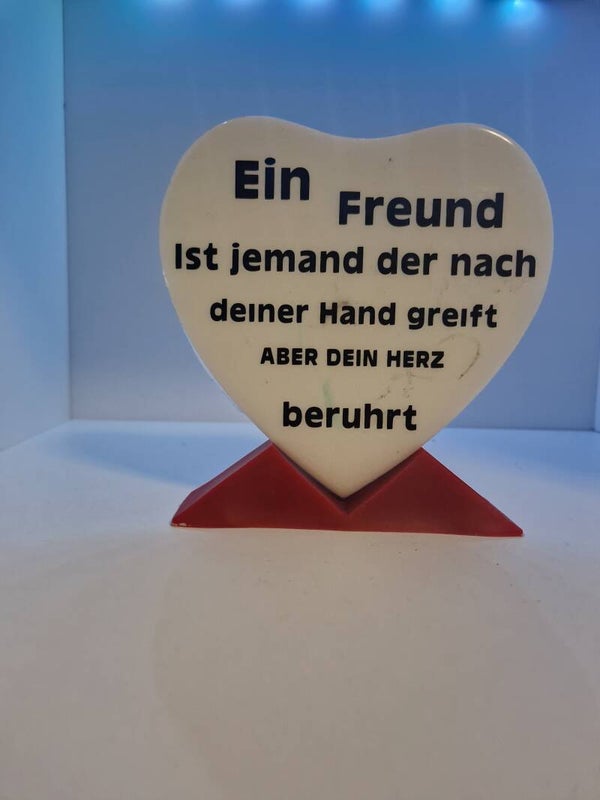 Herz Aufsteller Freundschaft Variante 1 Metallic Farben